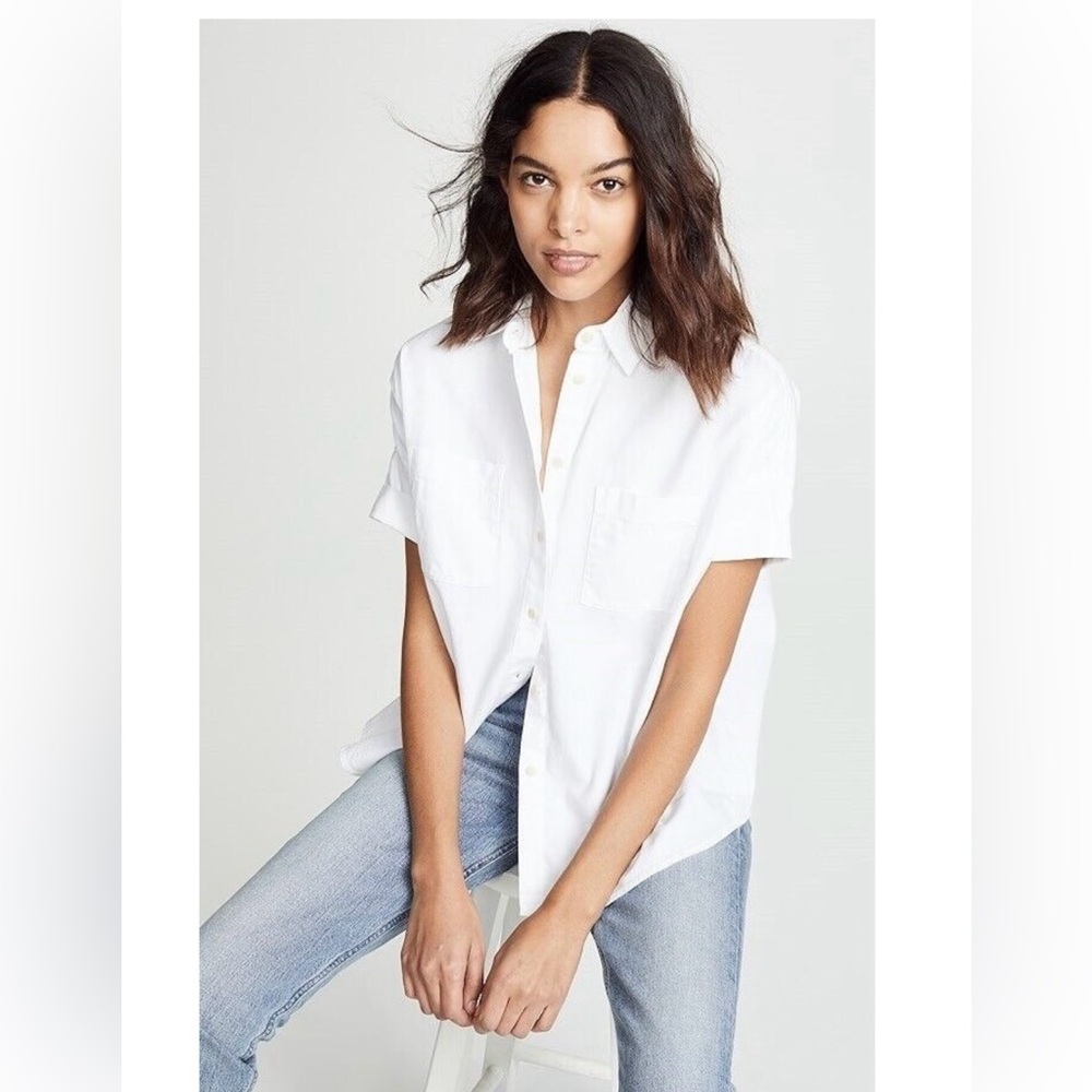 Madewell White Button Down Shirt